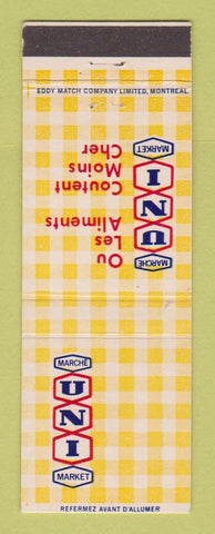 Matchbook Cover - Marche Uni Market Grocery QC Canada