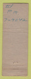 Matchbook Cover - Maria Elena Cafe Los Angeles CA pinup WORN