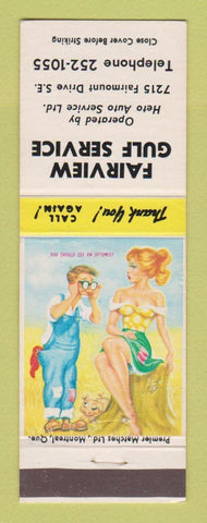 Matchbook Cover - Fairview Gulf oil gas Calgary? AB Hillbilly