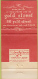 Matchbook Cover - Iron Horse Restaurant San Francisco CA 30 Strike