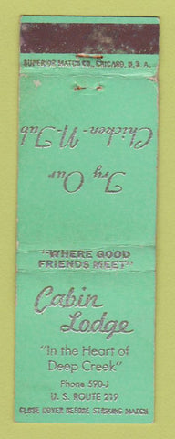 Matchbook Cover - Cabin Lodge Oakland? MD? WEAR