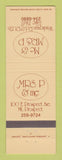Matchbook Cover - Me & Mrs P Lake Bluff IL Mount Prospect