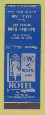 Matchbook Cover - Hamilton Hotel Neepawa MB