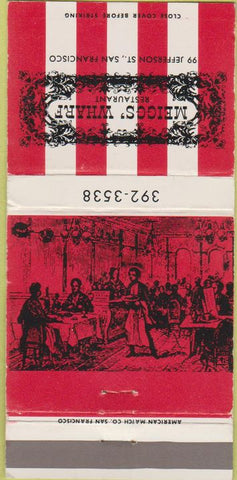 Matchbook Cover - Meigg's Wharf Restaurant San Francisco CA 30 Strike