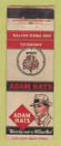 Matchbook Cover - Adam Hats WORN