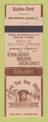 Matchbook Cover - Cafe Del Rey Moro Balboa Park CA WEAR
