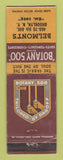 Matchbook Cover - Botany 500 Men's Clothes Belmont's Brooklyn NY