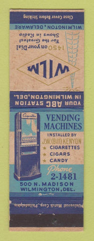 Matchbook Cover - WILM Radio Wilmington DE Vending