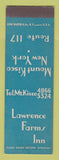 Matchbook Cover - Lawrence Farms Inn Mount Kisco NY SAMPLE
