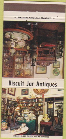 Matchbook Cover - Biscuit Jar Antiques San Francisco CA 30 Strike