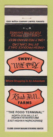 Matchbook Cover - Knob Hill Farms Markham Pickering ON