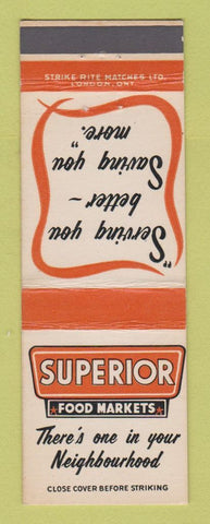 Matchbook Cover - Superior Food Markets Grocery Canada