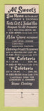Matchbook Cover - Al Sweet's San Remo Restaurant Griffith IN