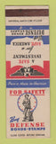 Matchbook Cover - WWII For Safety Universal Match Buy War Bonds