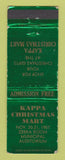 Matchbook Cover - Kappa Christmas Mart 1957 Zebra Room WORN