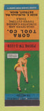 Matchbook Cover - Gora Tool Company Detroit MI pinup