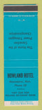 Matchbook Cover - Howland Hotel Beausejour MB