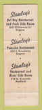 Matchbook Cover - Stanley's Restaurants Eugene Medford OR WEAR