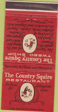 Matchbook Cover - Country Squire Restaurant Killingworth CN 30 Strike