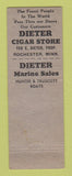 Matchbook Cover - Dieter Cigar Store Rochester MN