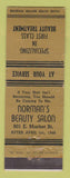 Matchbook Cover - Norman's Beauty Salon 1946 York PA