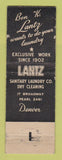 Matchbook Cover - Ben Lantz Laundry Denver Colorado WEAR