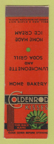 Matchbook Cover - Goldenrod Kisses York Beach ME Luncheonette feature SAMPLE