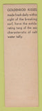 Matchbook Cover - Goldenrod Kisses York Beach ME Luncheonette feature SAMPLE