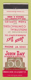 Matchbook Cover - John Day Rubber & Supply 1959 Omaha NE