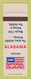 Matchbook Cover - Army National Guard Vernon AL