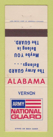 Matchbook Cover - Army National Guard Vernon AL