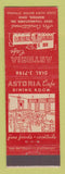 Matchbook Cover - Astoria Cafe Warren OH