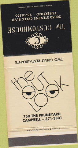 Matchbook Cover - Customhouse Restaurant Cupertino CA 30 Strike