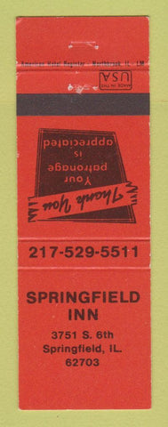 Matchbook Cover - Springfield Inn IL