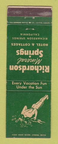 Matchbook Cover - Richardson Mineral Springs CA WEAR