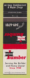 Matchbook Cover - Northridge Lumber CA