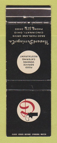 Matchbook Cover - Howard Derringer Food Service Restaurant Cincinnati OH