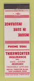 Matchbook Cover - Thierwechter Insurance Oak Harbor OH WEAR
