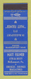 Matchbook Cover - Matt Fulmer Tobacco Magazines McKeesport PA