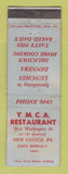 Matchbook Cover - YMCA Restaurant New Castle PA WORN