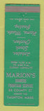 Matchbook Cover - Marion's Restaurant Taunton MA