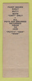 Matchbook Cover - USS Mississippi Paint Locker New York City pinup