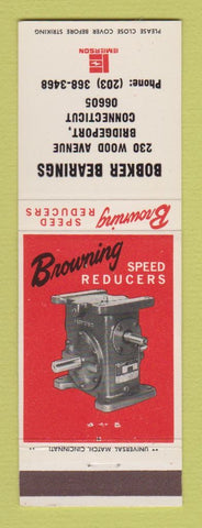 Matchbook Cover - Browning Bearing Units Bobker Bridgeport CT