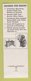 Matchbook Cover - Browning Bearing Units Bobker Bridgeport CT