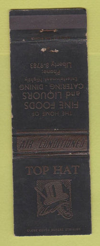 Matchbook Cover - Top Hat Restaurant  Metuchen NJ WORN