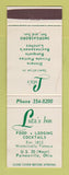Matchbook Cover - Lutz's Inn Painesville OH restaurant
