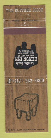 Matchbook Cover - Hilton Inn Butcher Block Pittsburgh PA