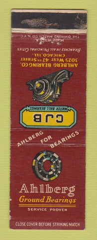 Matchbook Cover - Ahlberg Ground Bearings Chicago IL WEAR