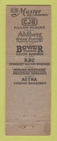 Matchbook Cover - Ahlberg Ground Bearings Chicago IL WEAR