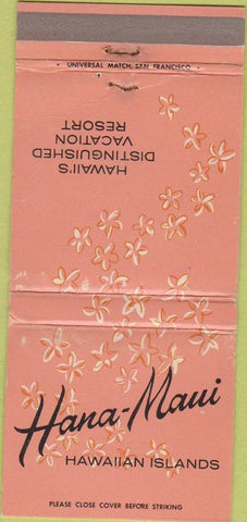 Matchbook Cover - Hana-Maui Vacation Resort HI 30 Strike